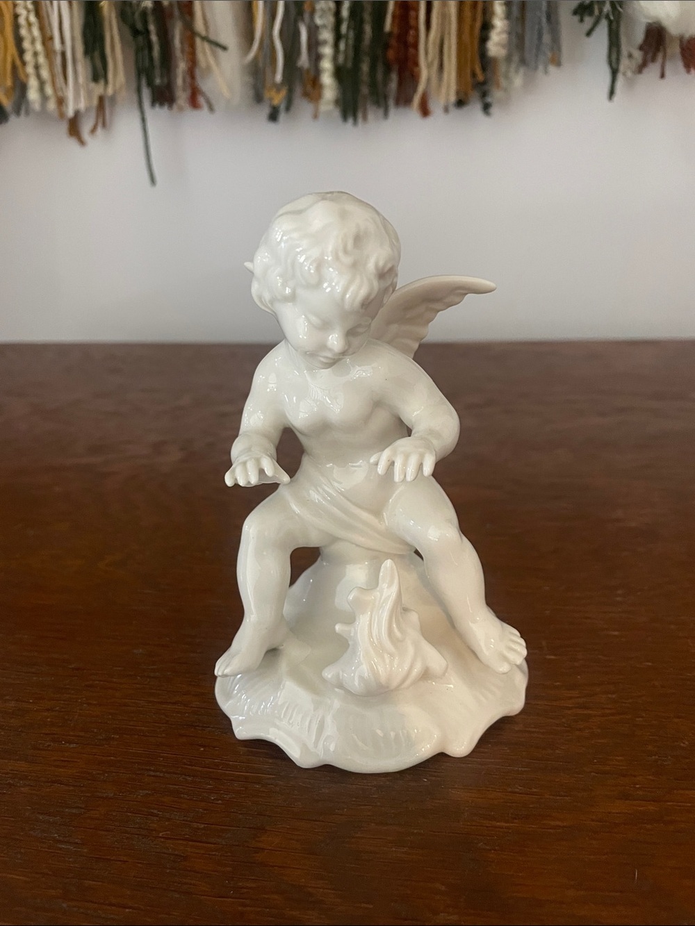 White Porcelain Cherub Figurine of the Dresden collection